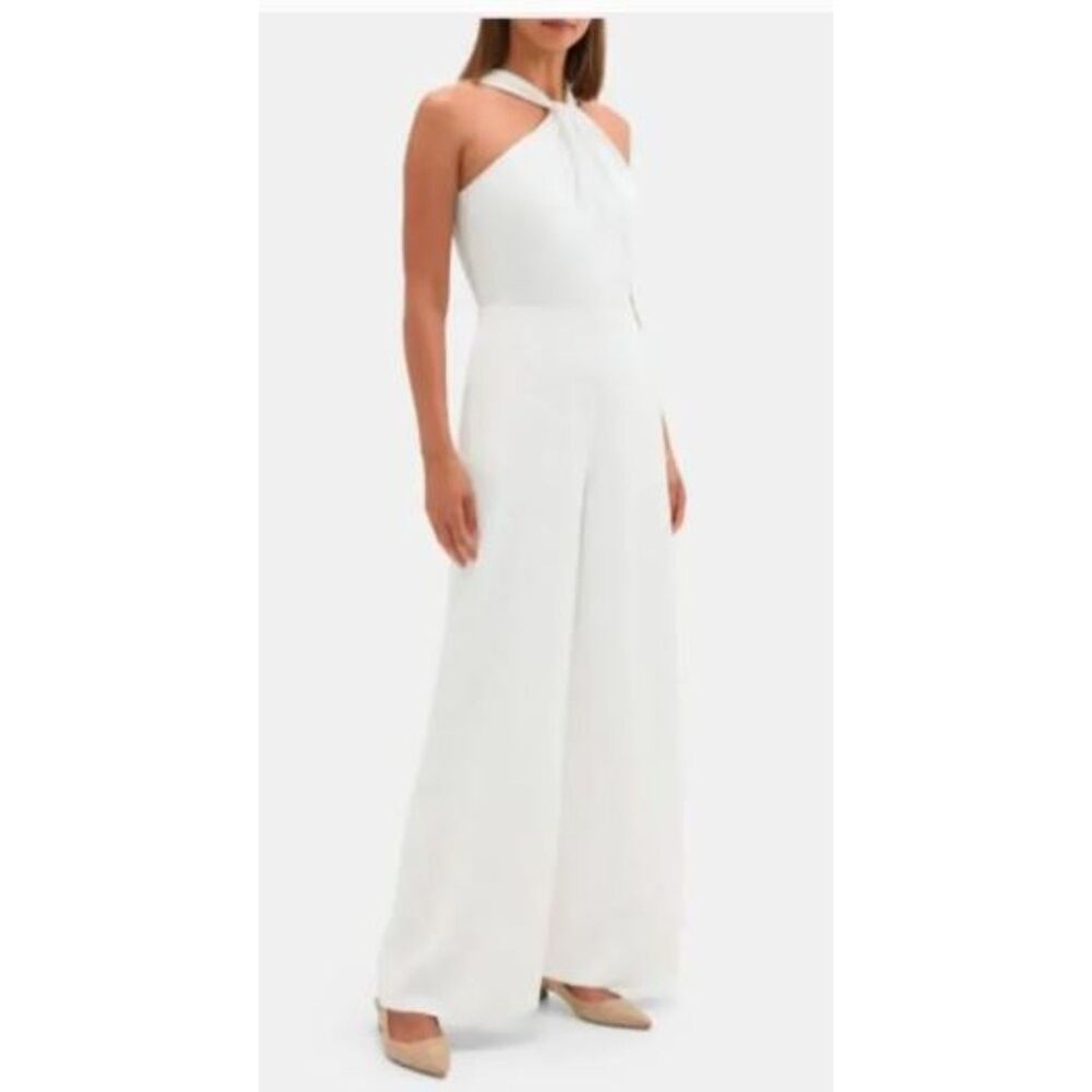 Theory Women's White Twisted Jumpsuit in Viscose Sz 0 NWT 398